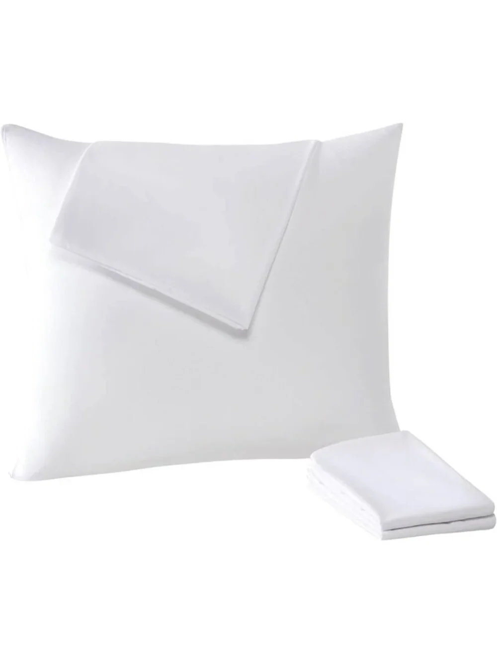 4 Pack Waterproof Down Feather Pillow Protectors with Zipper - Standard Size